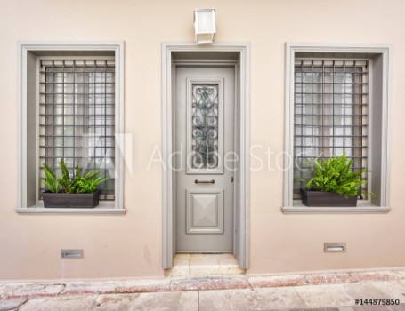 Picture of Greece Nafplion elegant house gray facade